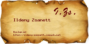 Ildeny Zsanett névjegykártya